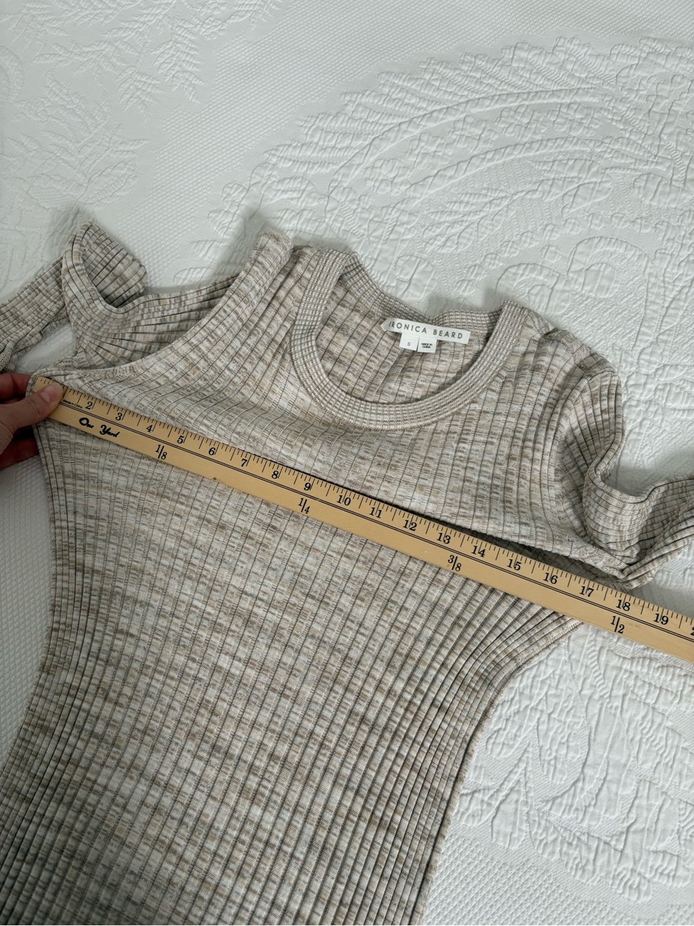 Veronica Beard Richie stretch ribbed midi dress old money classic size small - Picture 9 of 12